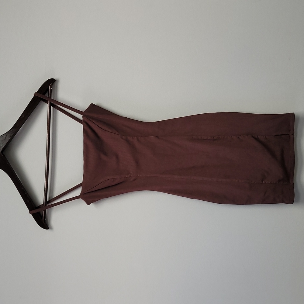 naked wardrobe Brown Mini Slip Dress